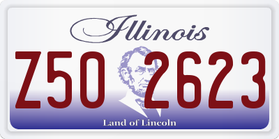 IL license plate Z502623