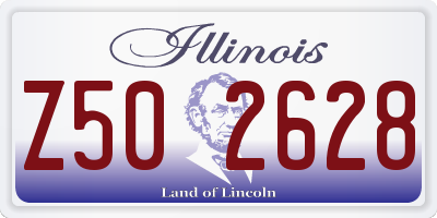 IL license plate Z502628