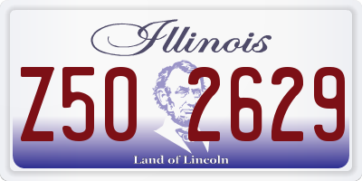 IL license plate Z502629