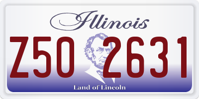 IL license plate Z502631