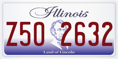 IL license plate Z502632