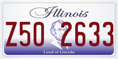 IL license plate Z502633