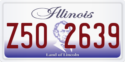 IL license plate Z502639