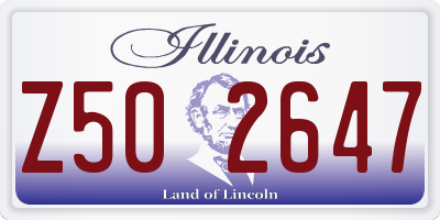 IL license plate Z502647