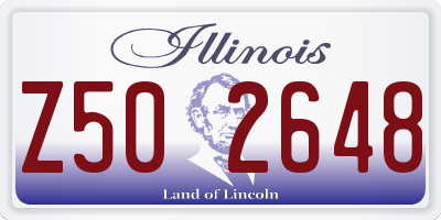 IL license plate Z502648