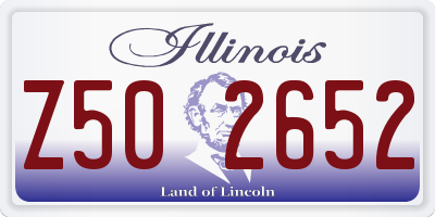 IL license plate Z502652