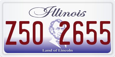 IL license plate Z502655