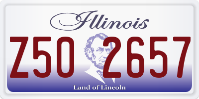 IL license plate Z502657