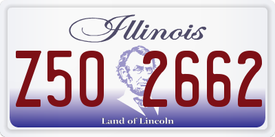 IL license plate Z502662