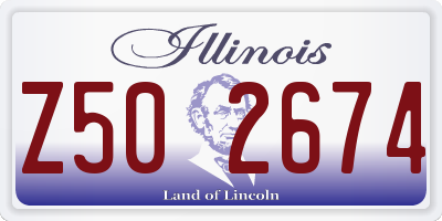 IL license plate Z502674