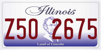 IL license plate Z502675