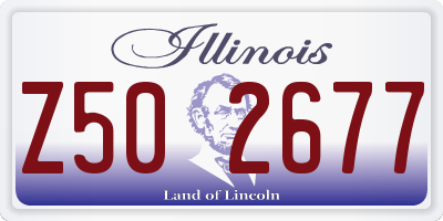 IL license plate Z502677