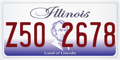 IL license plate Z502678