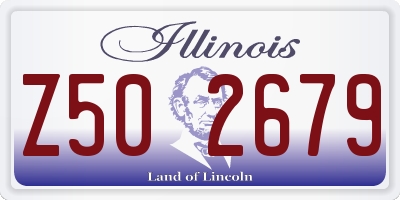 IL license plate Z502679