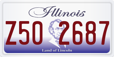 IL license plate Z502687
