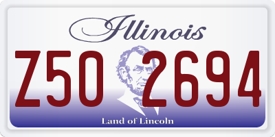 IL license plate Z502694