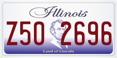 IL license plate Z502696