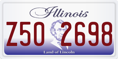IL license plate Z502698
