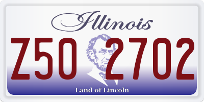 IL license plate Z502702