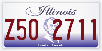 IL license plate Z502711