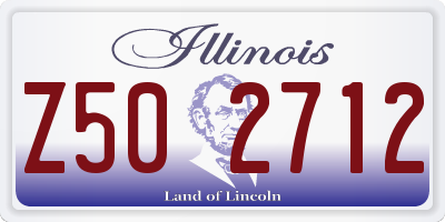 IL license plate Z502712