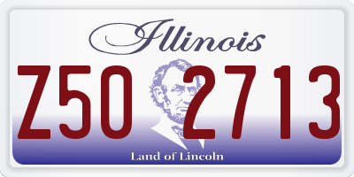 IL license plate Z502713