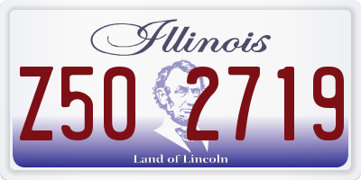 IL license plate Z502719
