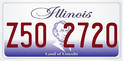IL license plate Z502720