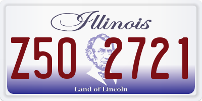IL license plate Z502721