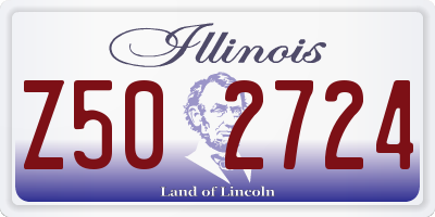 IL license plate Z502724