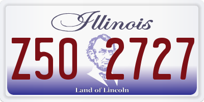 IL license plate Z502727