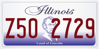 IL license plate Z502729