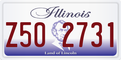 IL license plate Z502731