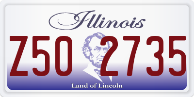 IL license plate Z502735