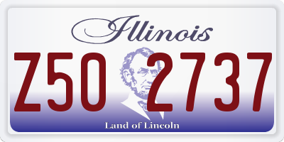 IL license plate Z502737