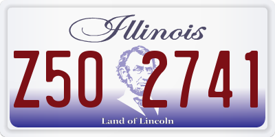 IL license plate Z502741