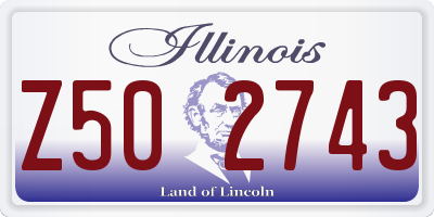 IL license plate Z502743