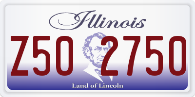 IL license plate Z502750