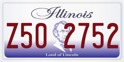 IL license plate Z502752