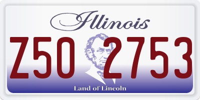 IL license plate Z502753
