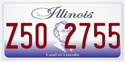 IL license plate Z502755