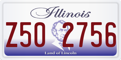 IL license plate Z502756