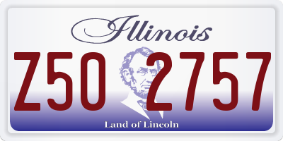IL license plate Z502757