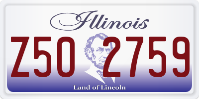 IL license plate Z502759