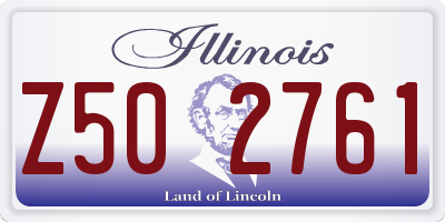IL license plate Z502761