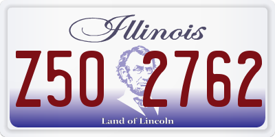 IL license plate Z502762