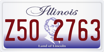 IL license plate Z502763