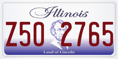 IL license plate Z502765