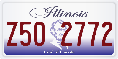 IL license plate Z502772