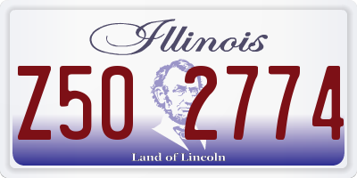 IL license plate Z502774